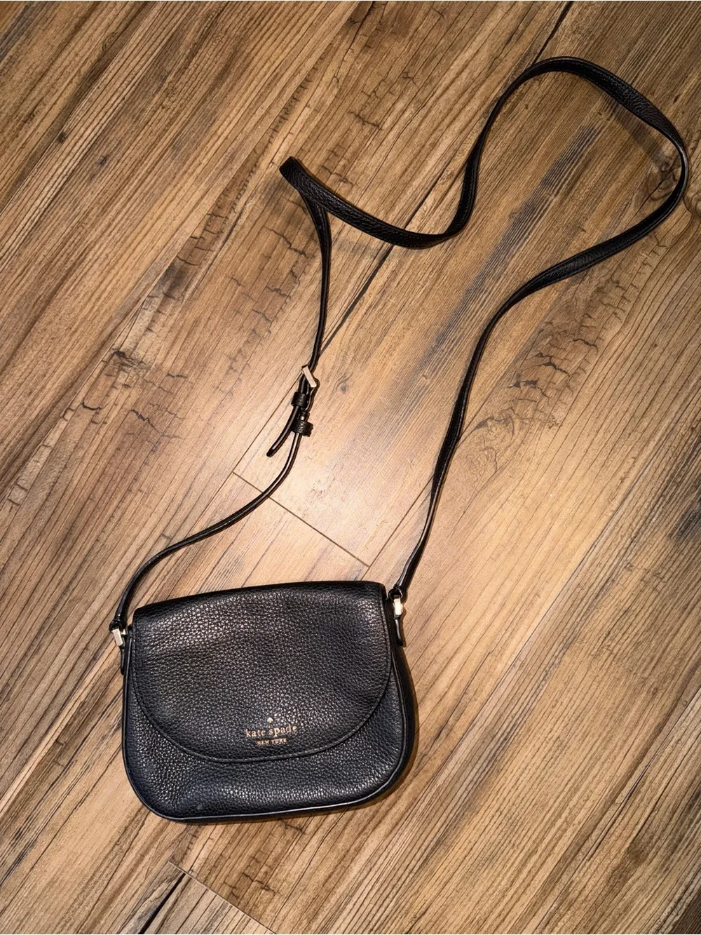 kate spade Black Pebbled Leather Crossbody Bag